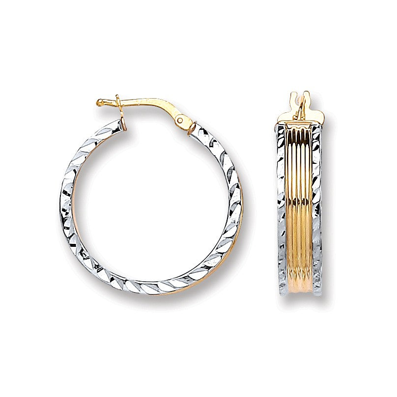 silver and gold hoops