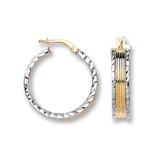 silver and gold hoops