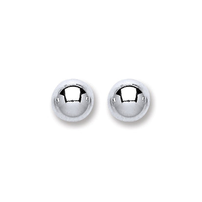 Silver Ball Stud 6mm Earrings