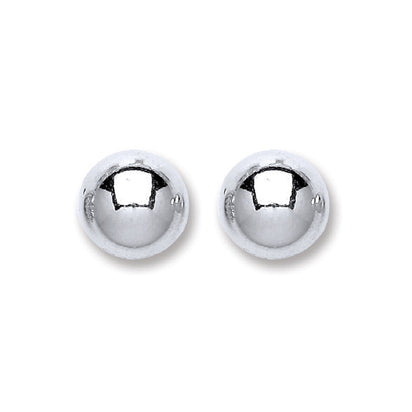 Silver Ball Stud 8mm Earrings