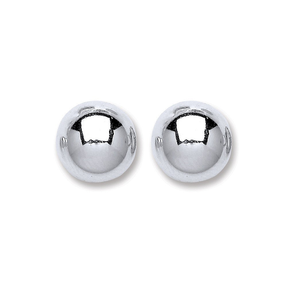 Silver Ball Stud 10mm Earrings