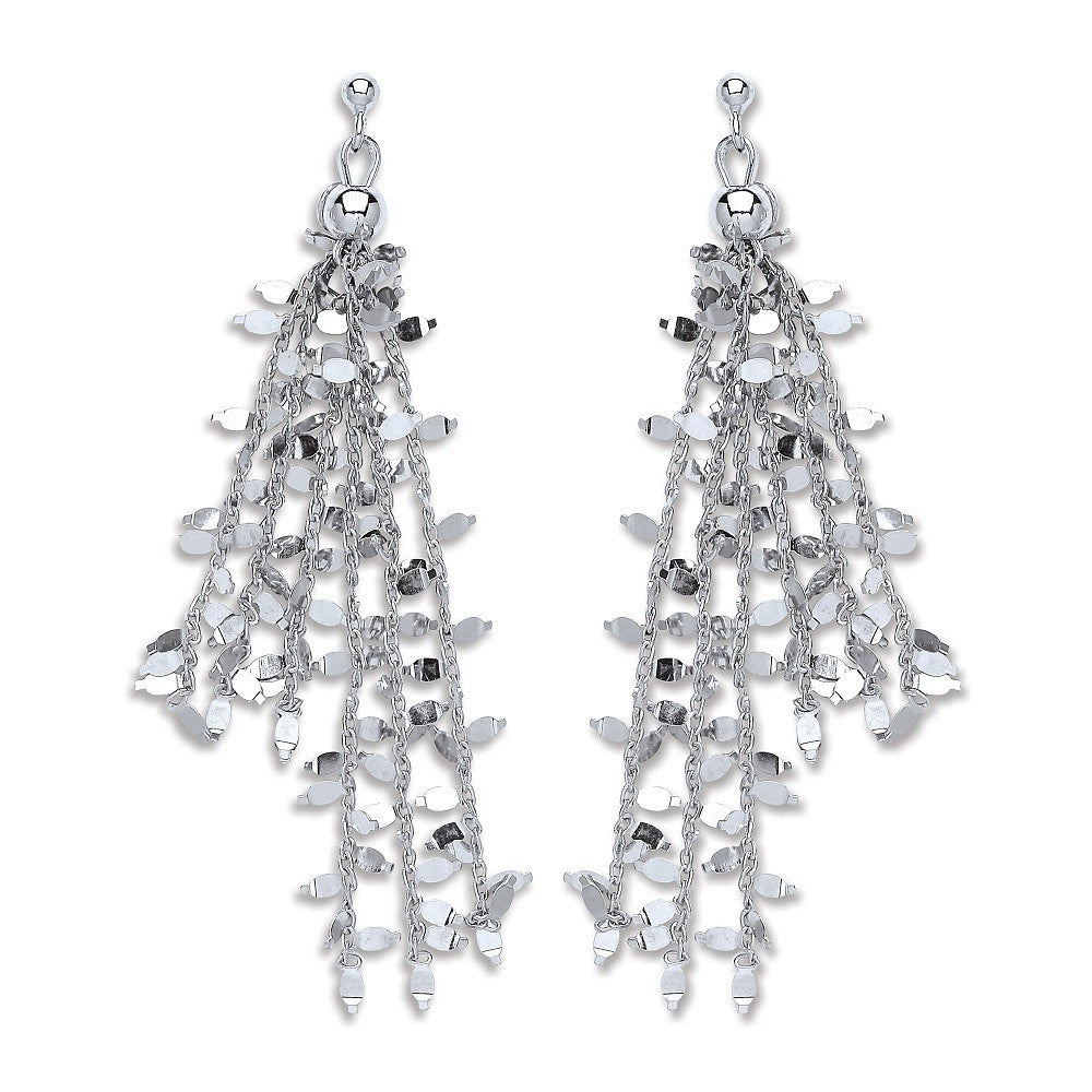 #  P/P Silver Tassel Drop Earrings