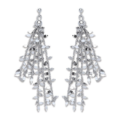 #  P/P Silver Tassel Drop Earrings