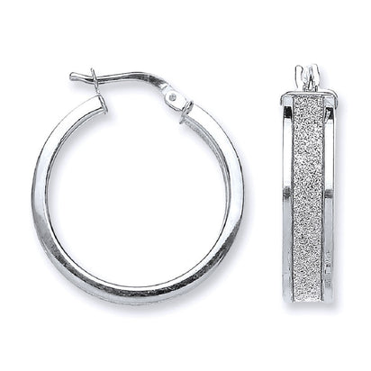 Silver 20mm Moondust Earrings