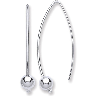 Silver Two Pin Earrings