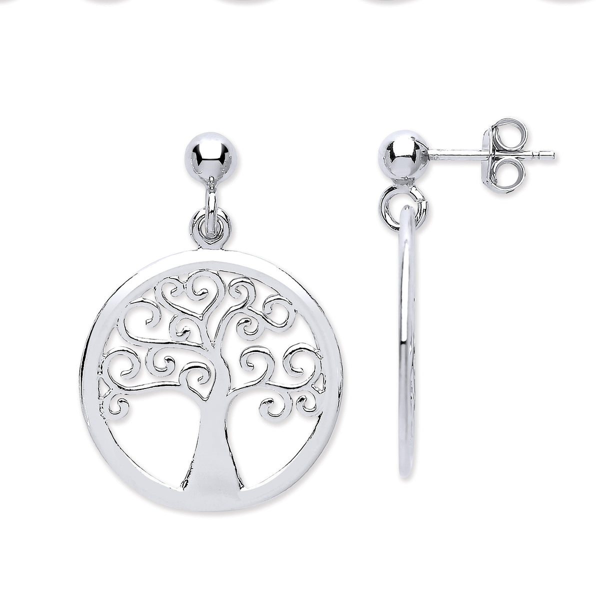Silver Tree of Life Earrings