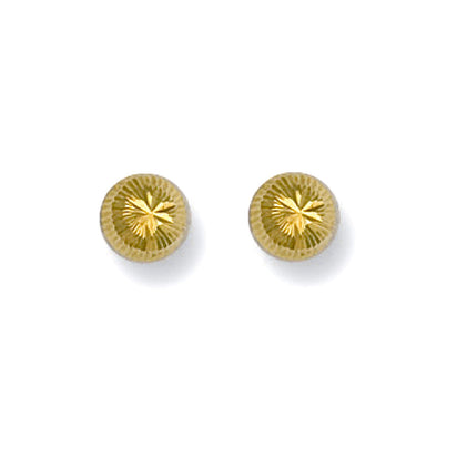 9ct Yellow Gold 6.2mm D/C Studs