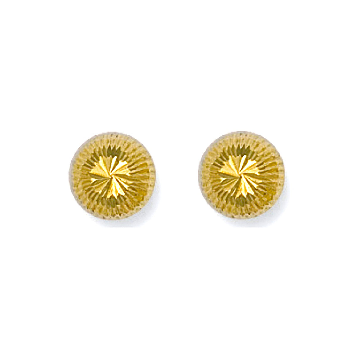 9ct Yellow Gold 8mm Cz Studs