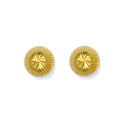 9ct Yellow Gold 8mm Cz Studs