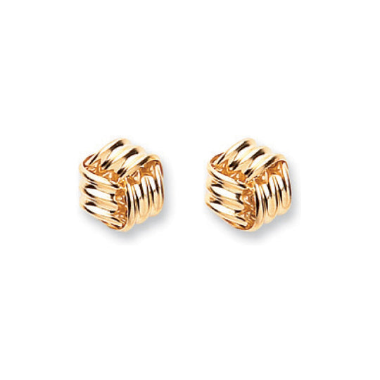 9ct Yellow Gold Fancy Knot Studs
