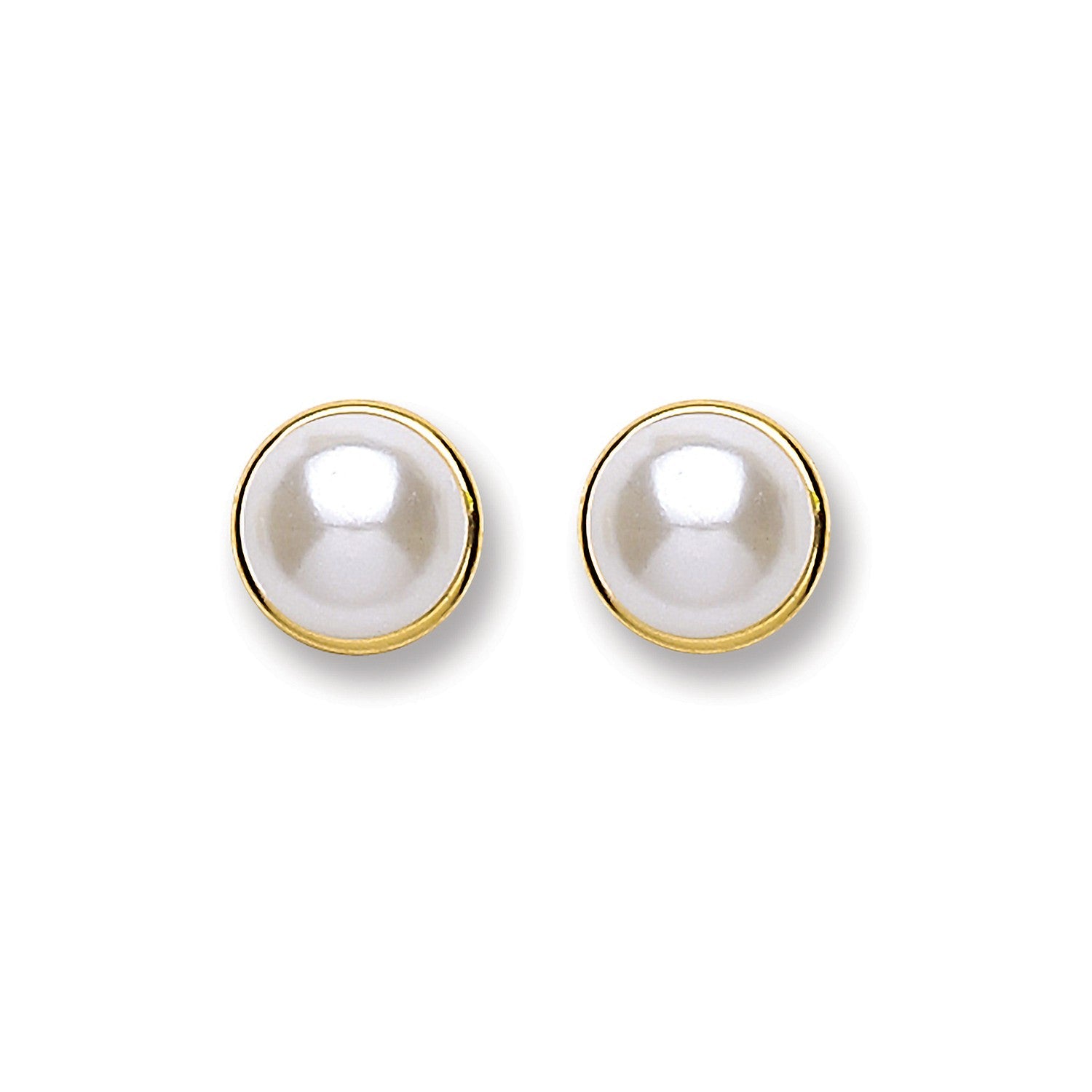 9ct Gold Simulated Pearl Studs