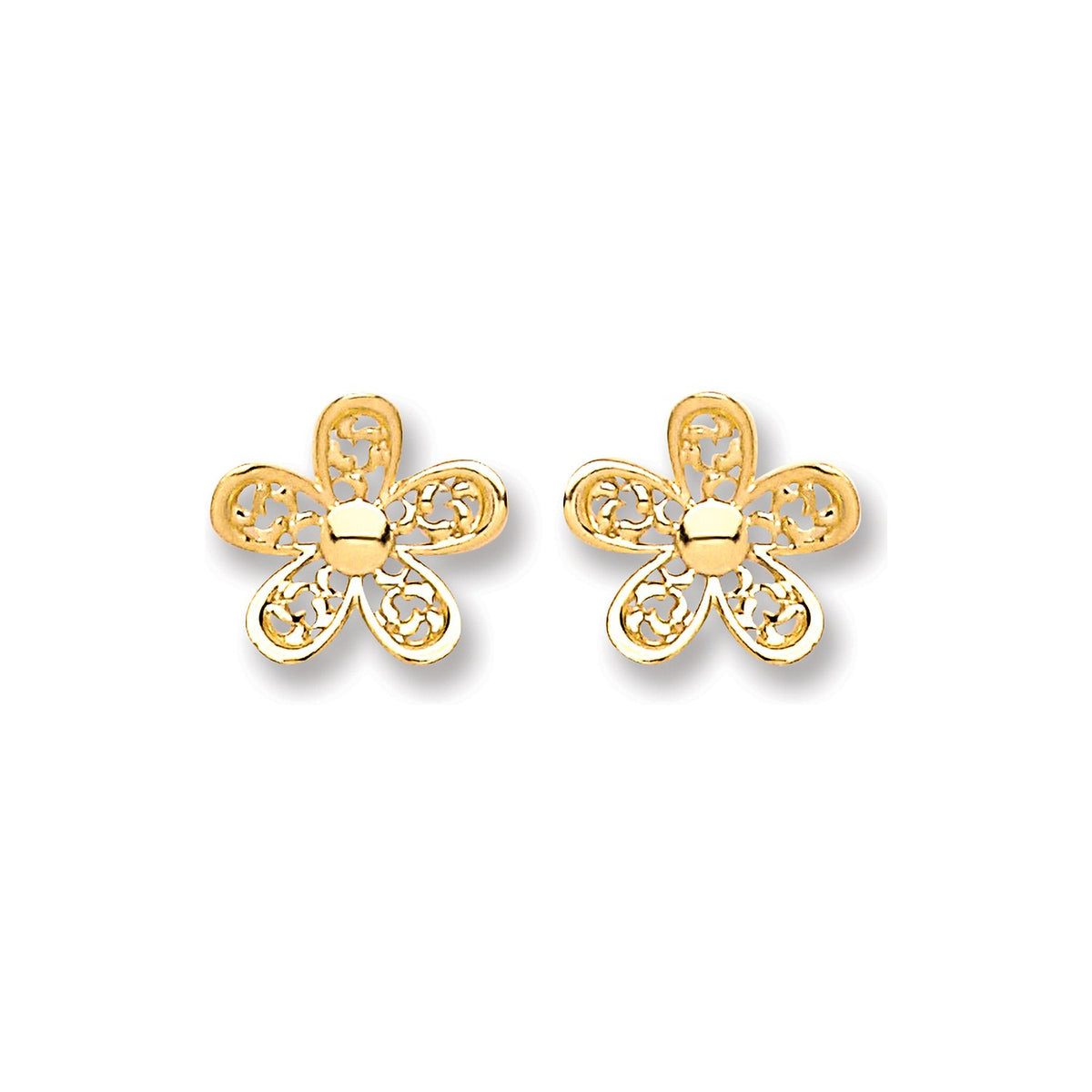 9ct Gold Flower Studs