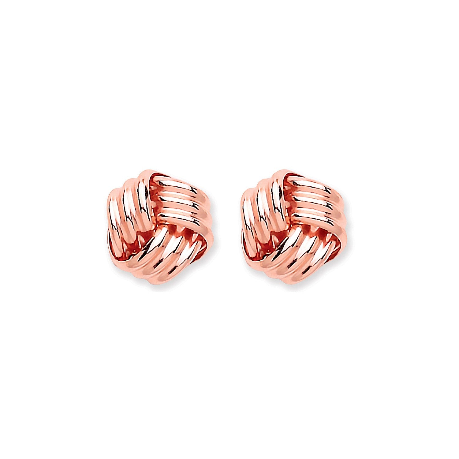 9ct Rose Gold Knot Studs