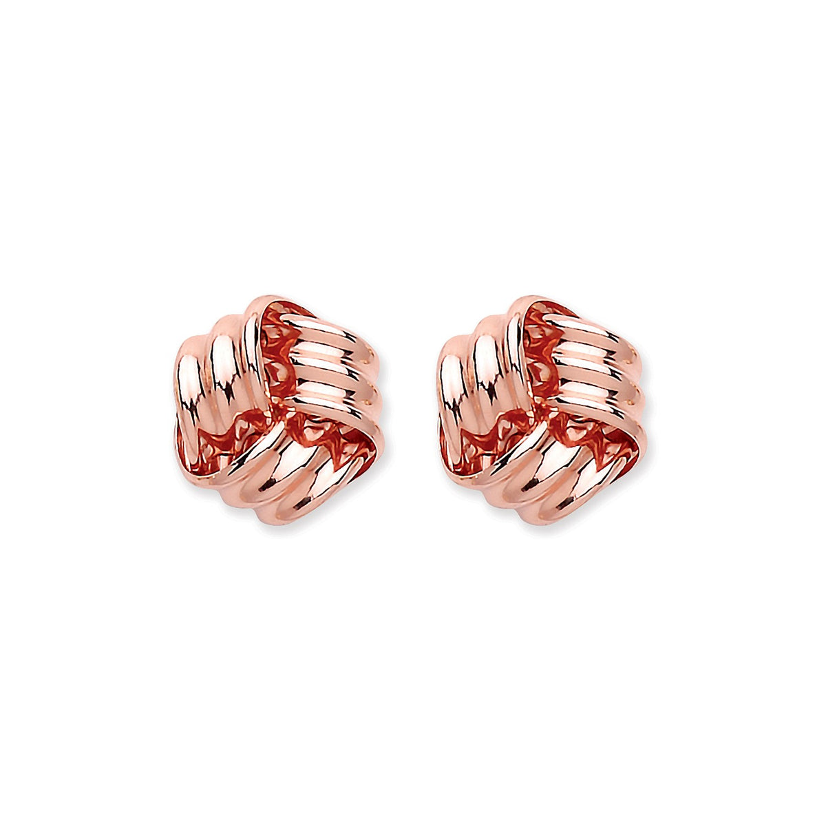 9ct Rose Gold Knot Studs