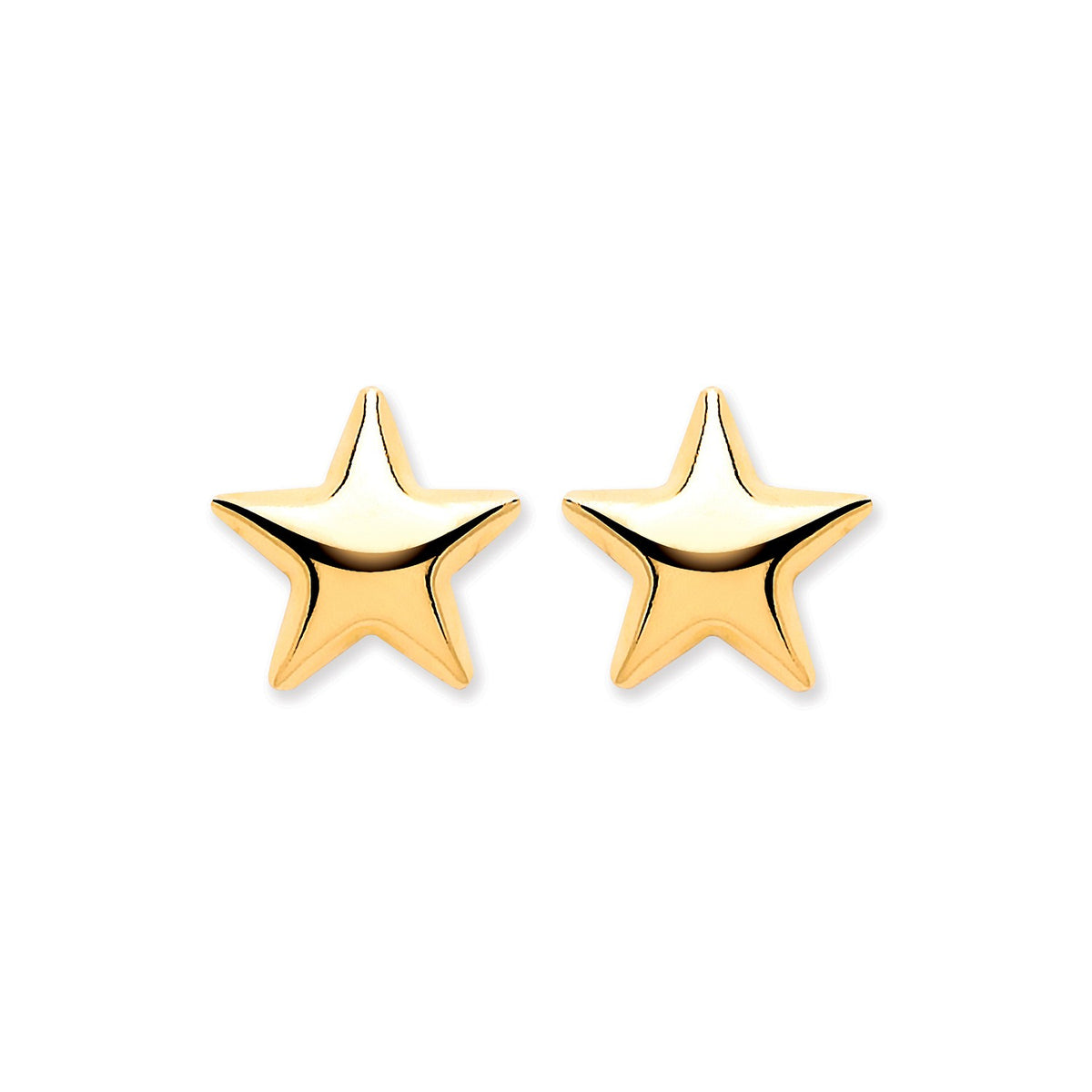 9ct Yellow Gold Star Studs