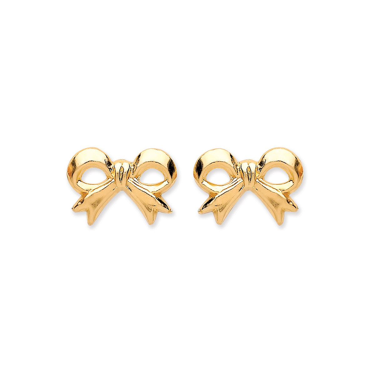 9ct Yellow Gold Bow Studs