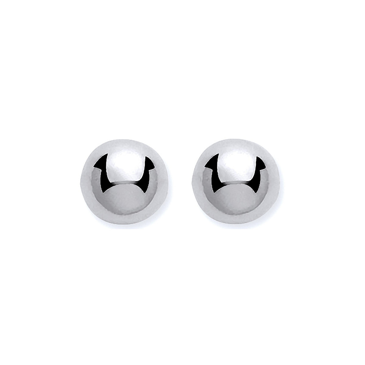 9ct White Gold 4mm Ball Studs