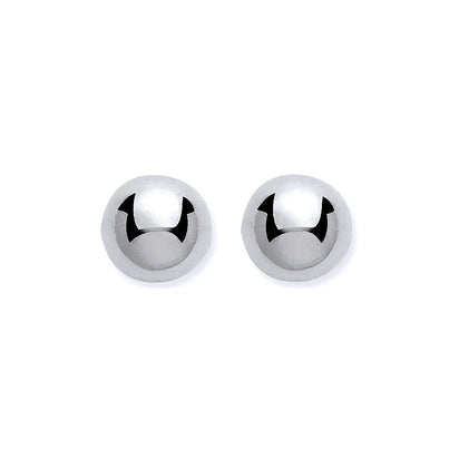 9ct White Gold 4mm Ball Studs