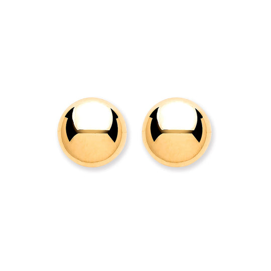 9ct Yellow Gold 5mm Button Ball Studs