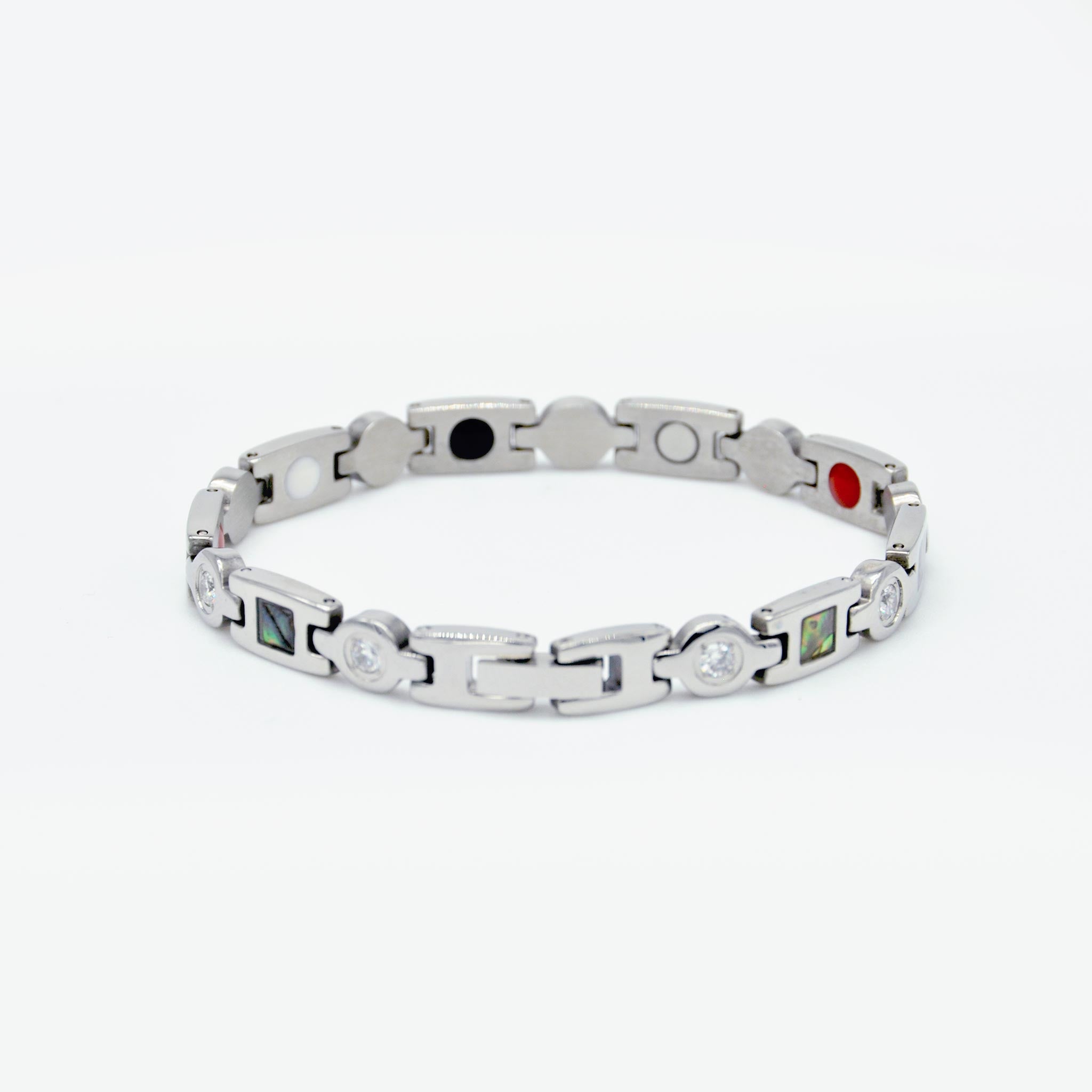womens silver magnetic diamonds