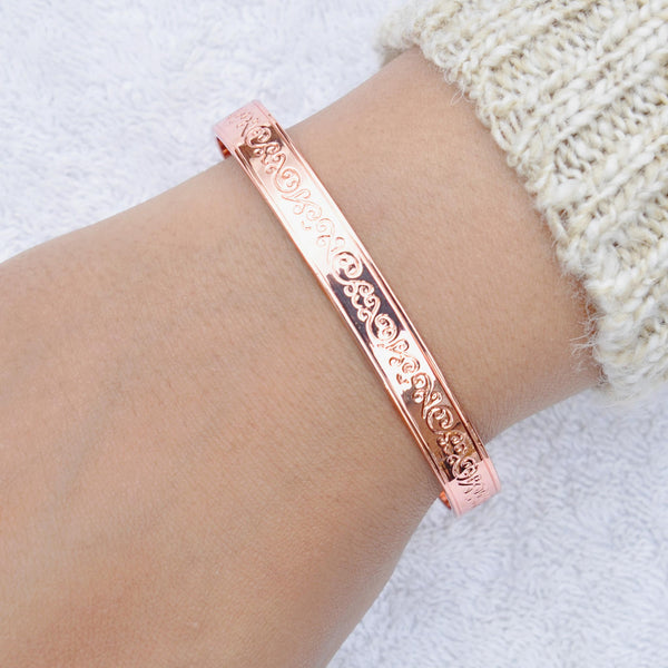 Pure Copper Magnetic Bracelet Arthritis Pain Energy Therapy Cuff Two Tone  Twist | eBay