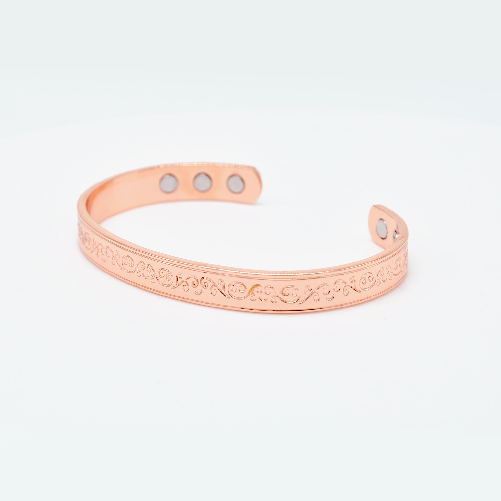 glossy copper ladies bracelet