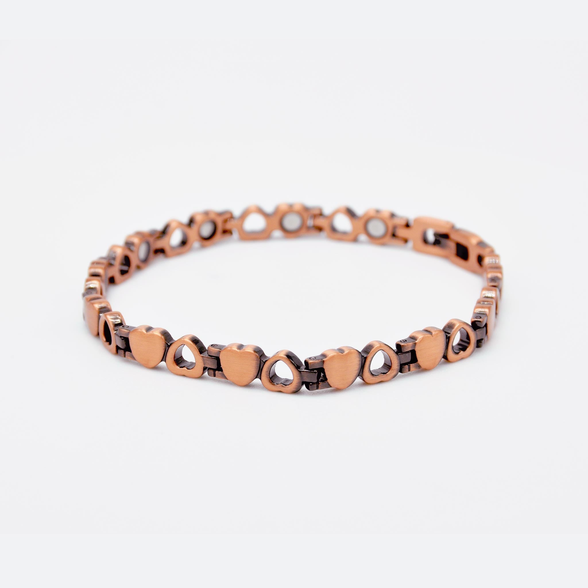 womens heart copper bracelet