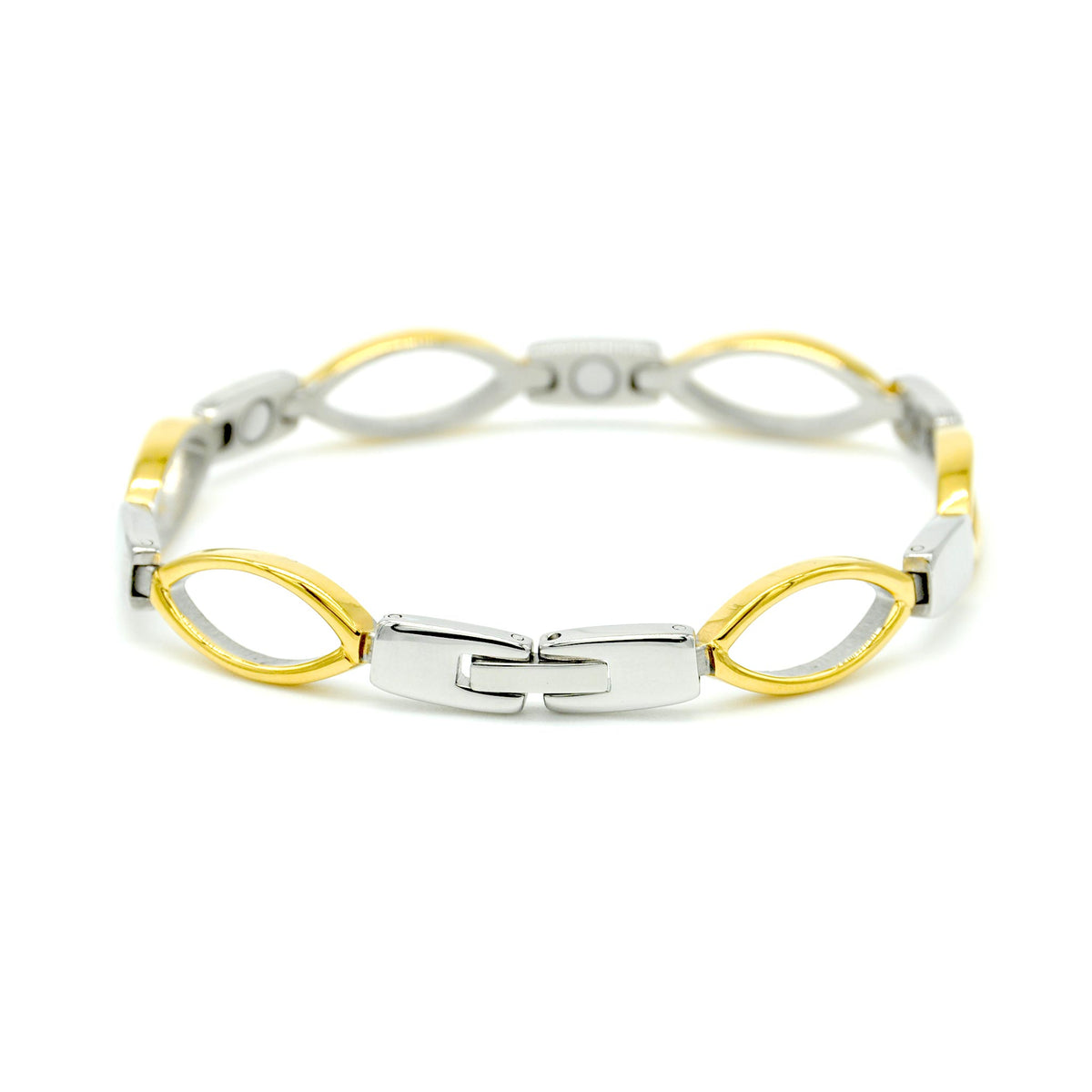gold and silver bracelet