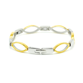 gold and silver bracelet