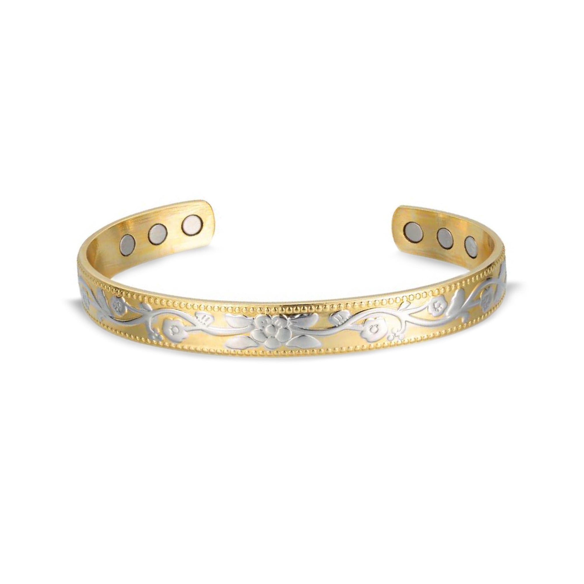 ladies gold silver magnetic bangle