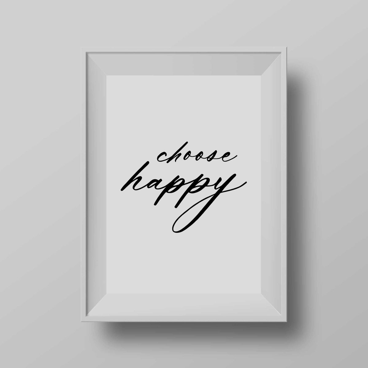 Happy quotes wall art print