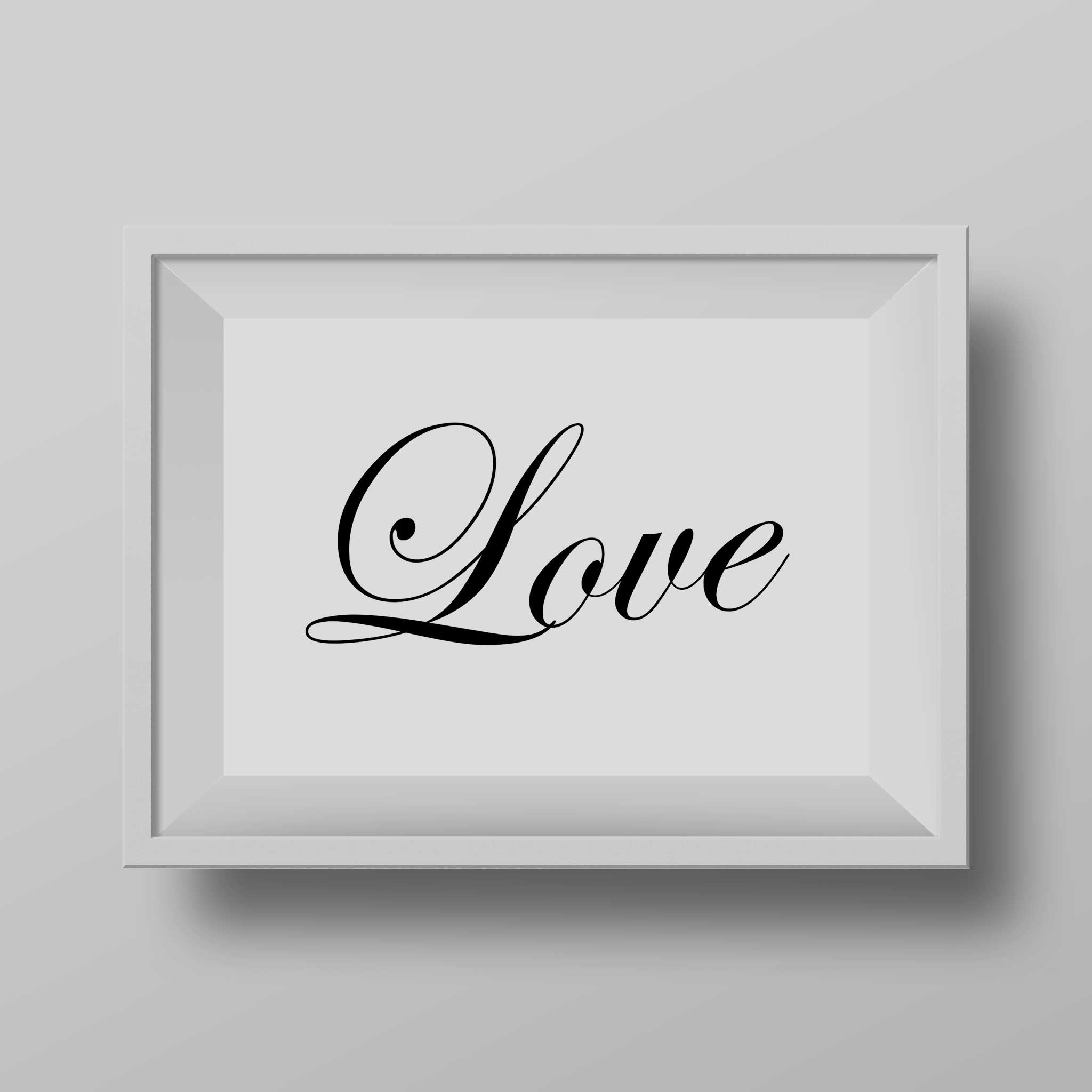 Love word wall art poster print