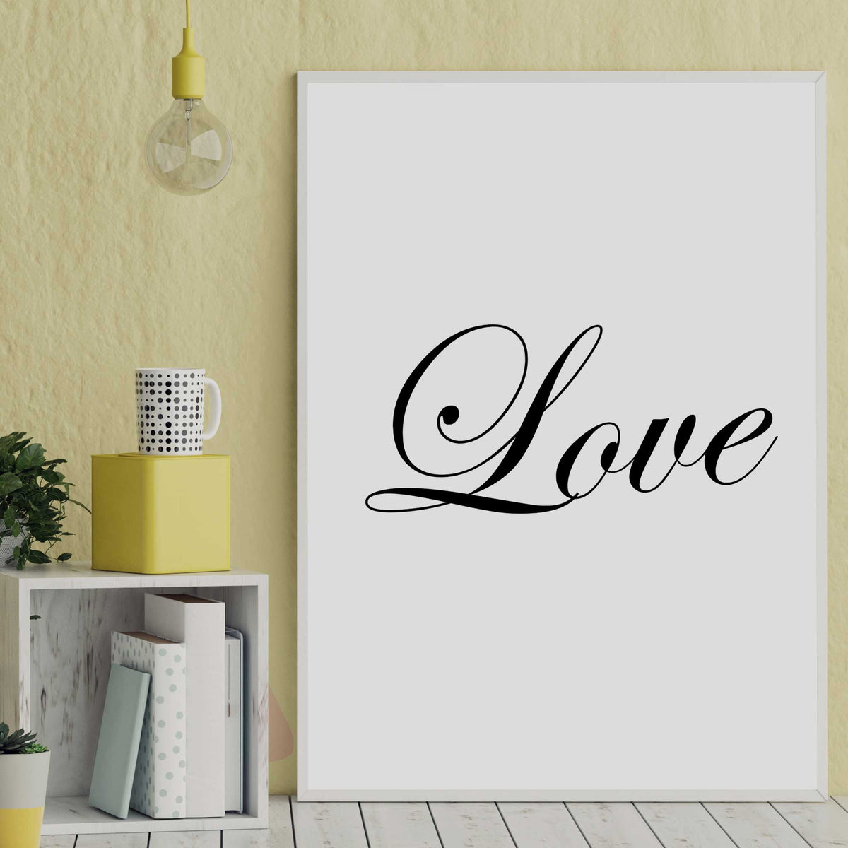 Love word wall art poster print