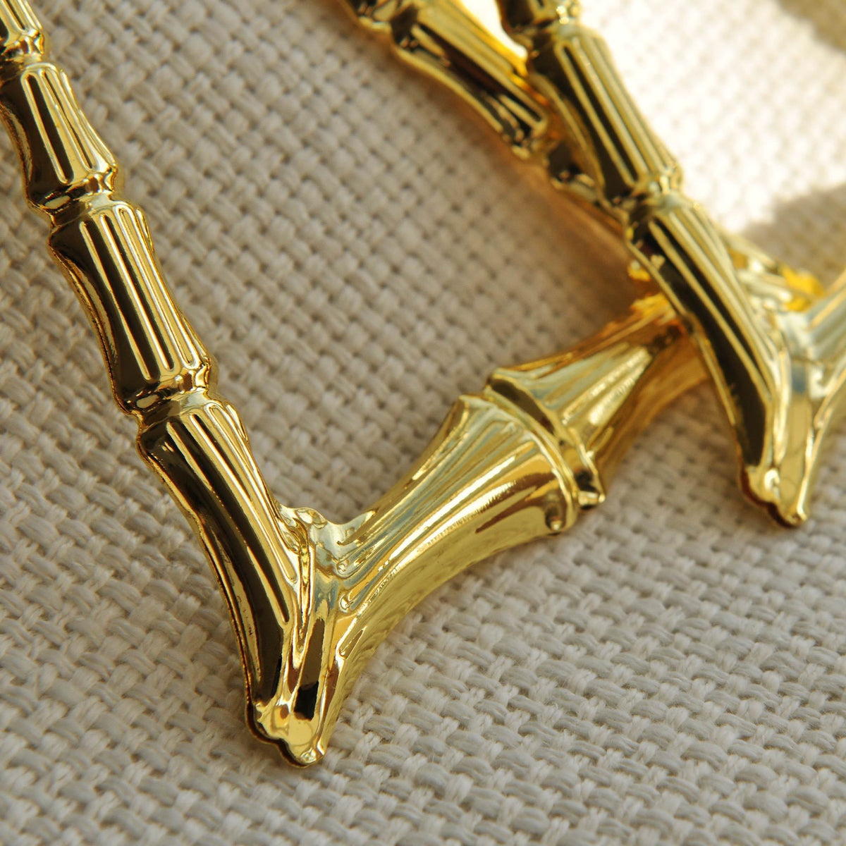 Statement gold earrings