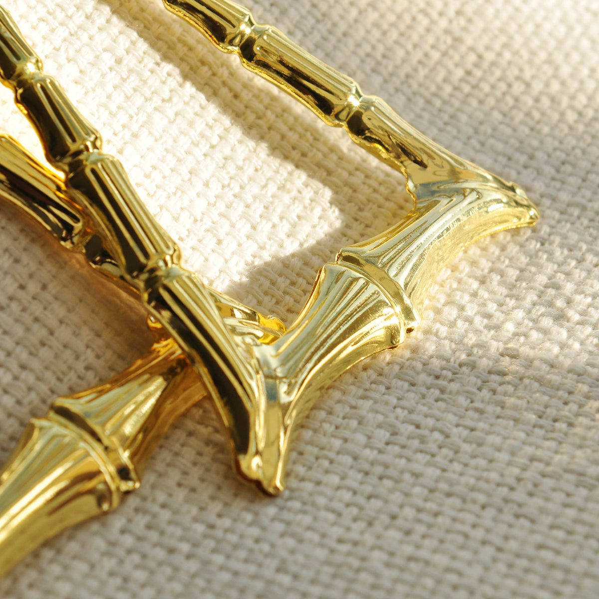 Statement gold earrings