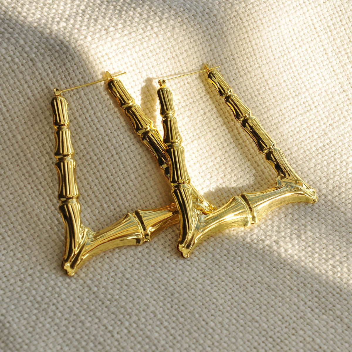 Statement gold earrings
