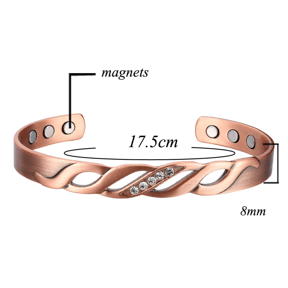 copper bracelet with magnets