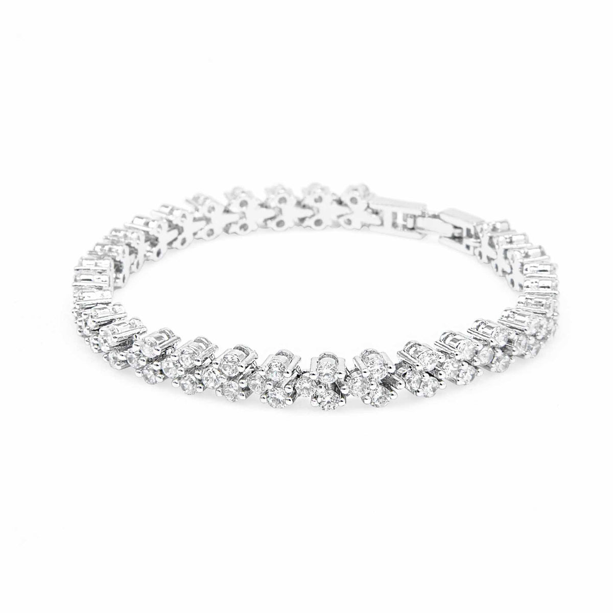 Elsa silver crystal tennis bracelet-DEMI+CO Jewellery