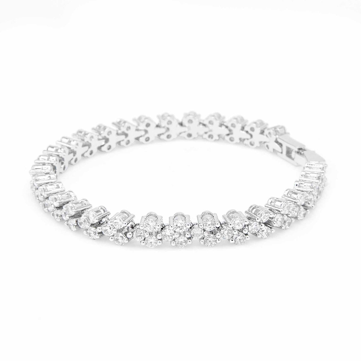 Elsa silver crystal tennis bracelet-DEMI+CO Jewellery