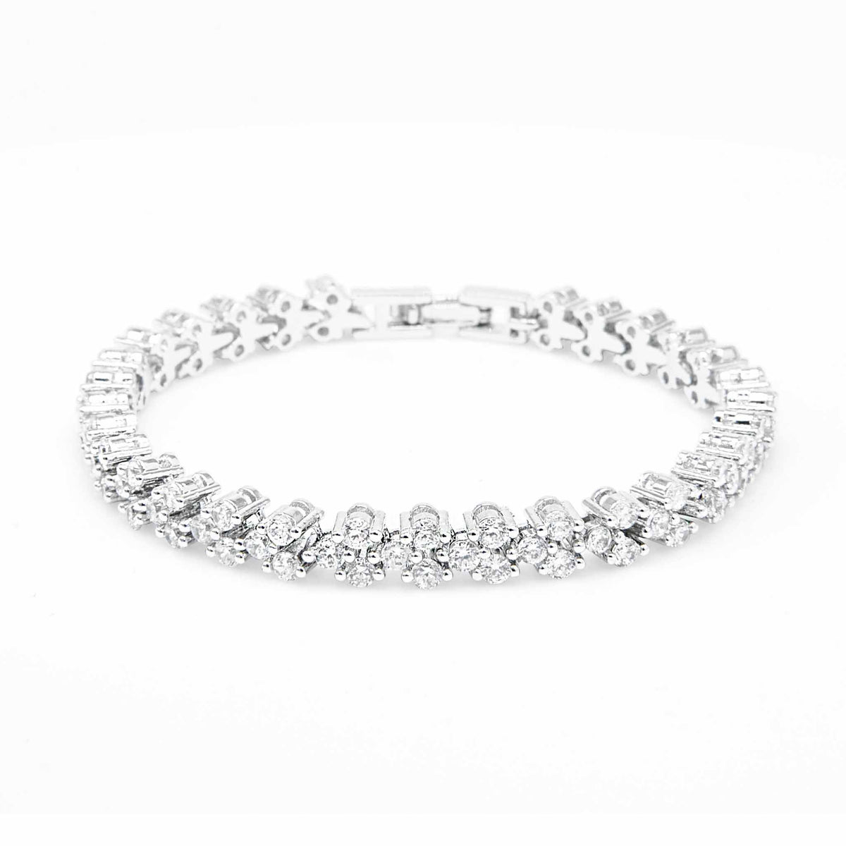 Elsa silver crystal tennis bracelet-DEMI+CO Jewellery