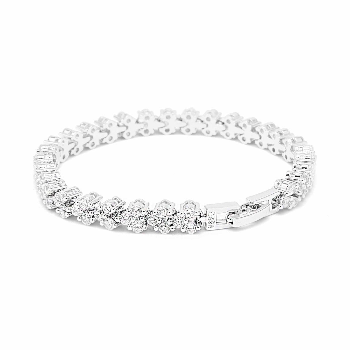 Elsa silver crystal tennis bracelet-DEMI+CO Jewellery