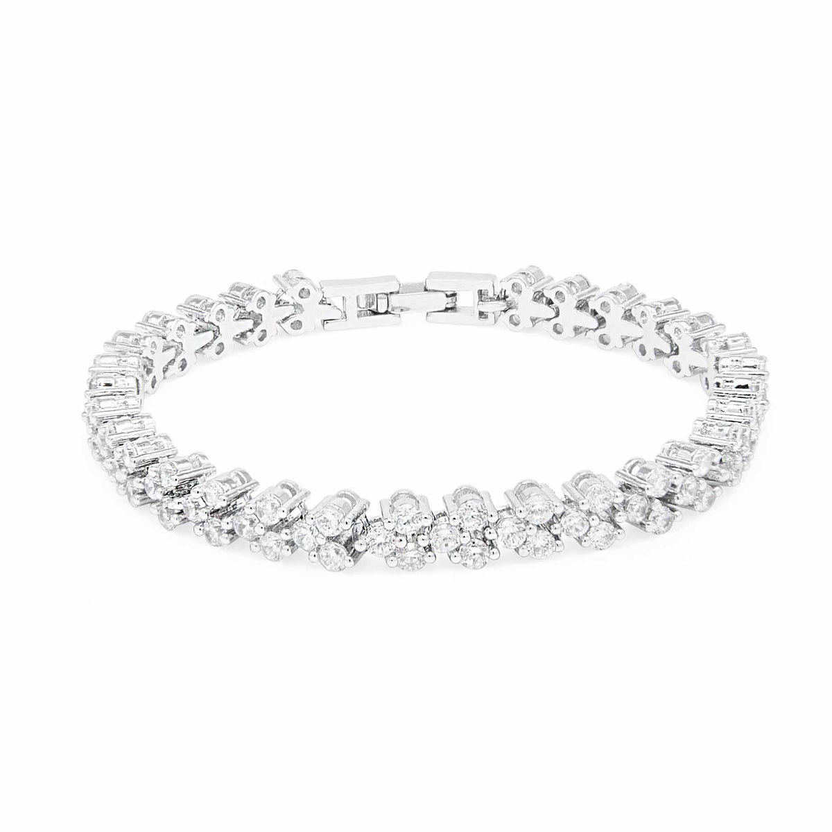 Elsa silver crystal tennis bracelet-DEMI+CO Jewellery
