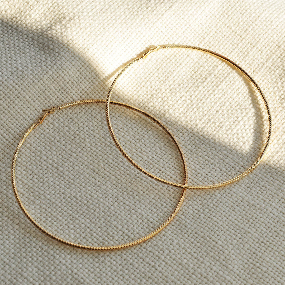 extra large gold hoop earrings