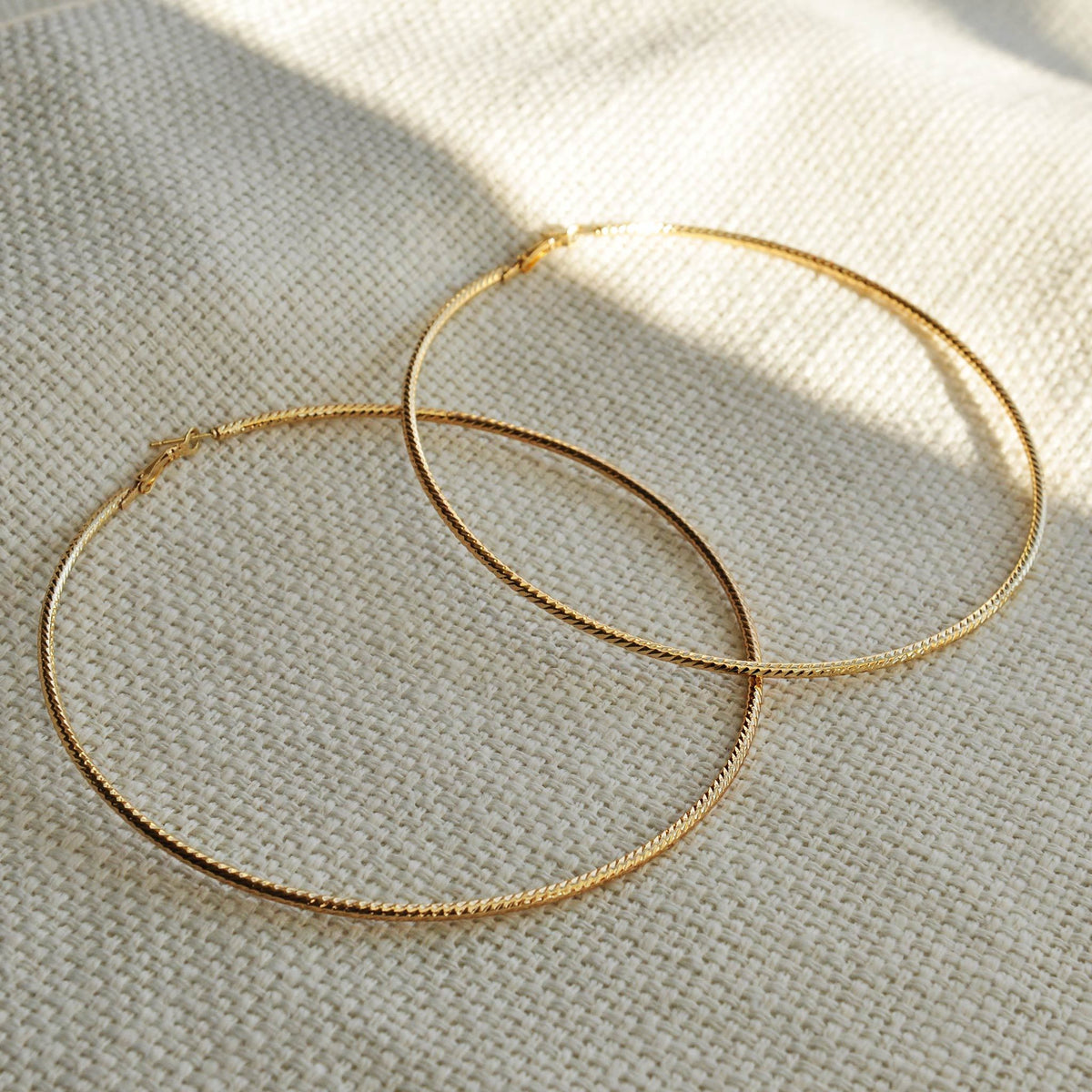 18kt Yellow Gold Over Sterling Silver Extra Large Byzantine Hoop Earrings  1 78  RossSimons