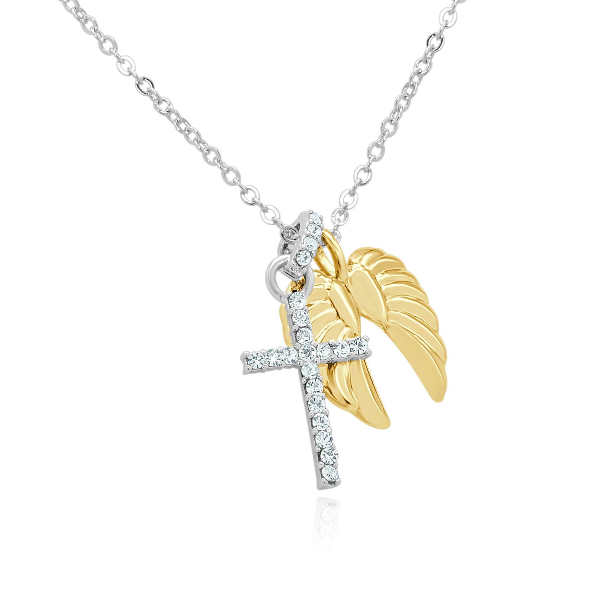 Faith and wings charm necklace-DEMI+CO Jewellery