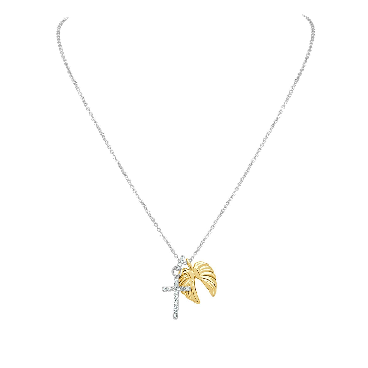 Faith and wings charm necklace-DEMI+CO Jewellery