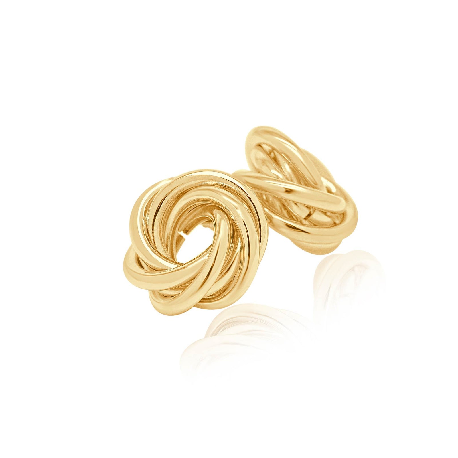 Halo intertwined gold studs-DEMI+CO Jewellery