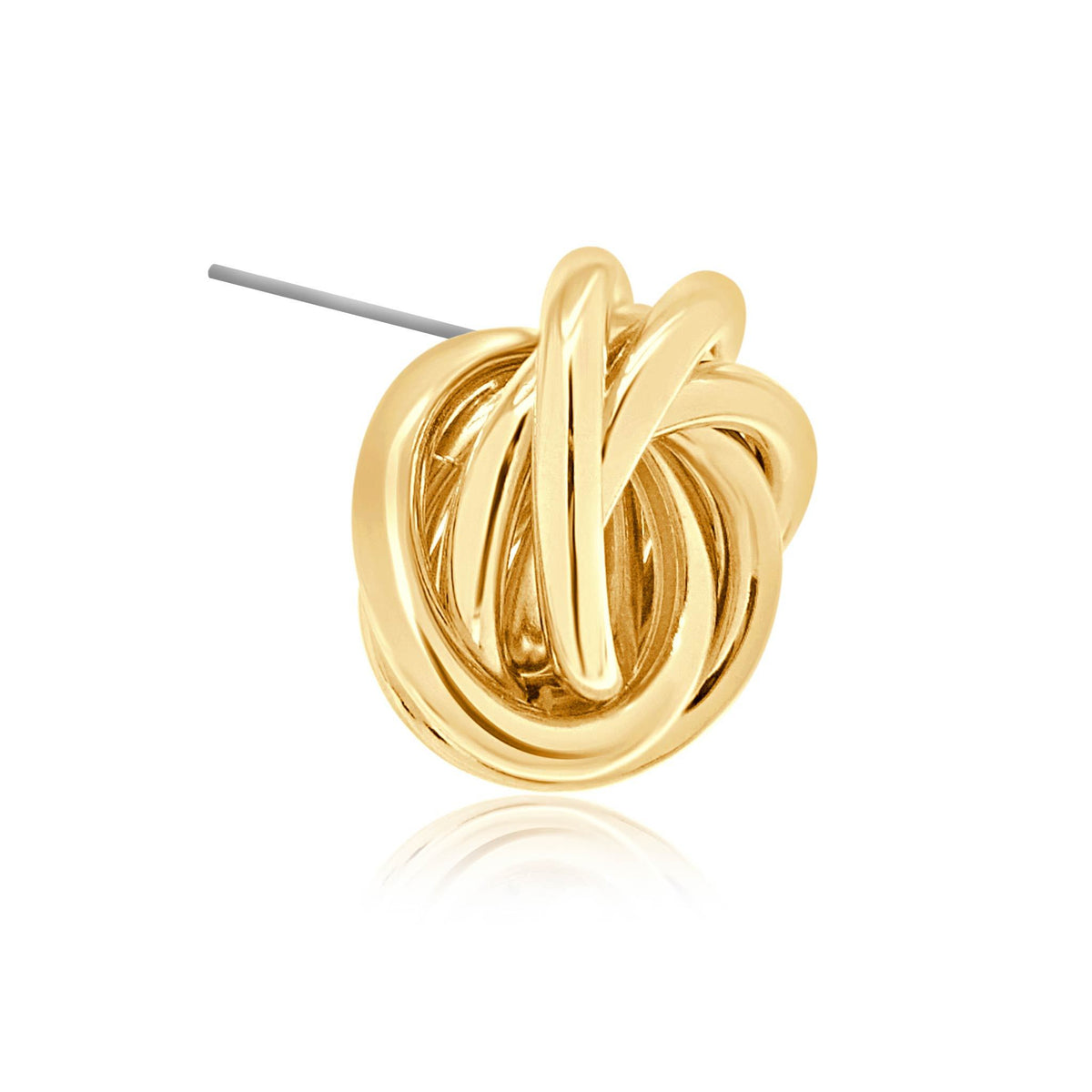 Halo intertwined gold studs-DEMI+CO Jewellery