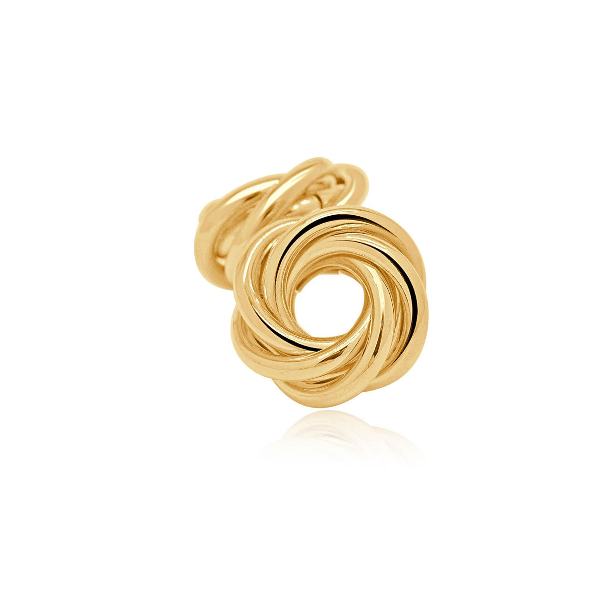Halo intertwined gold studs-DEMI+CO Jewellery
