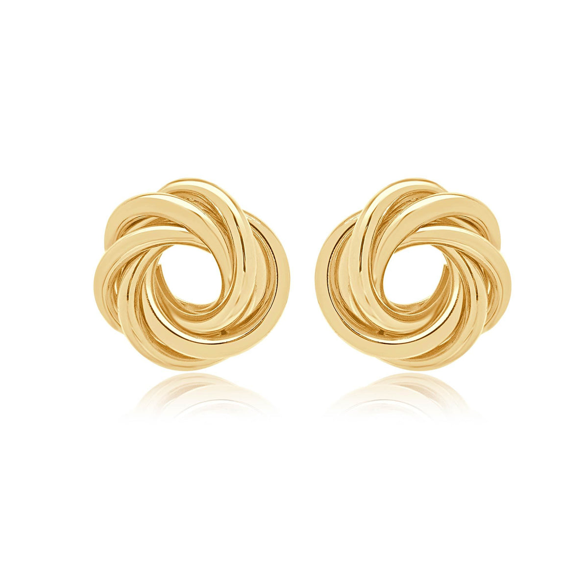 Halo intertwined gold studs-DEMI+CO Jewellery